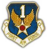 1st Air Force Shield Lapel Pin