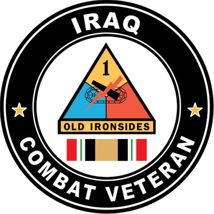 1st Armored Division Iraq Combat Veteran Operation Iraqi Freedom OIF Decal Sticker