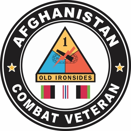 1st Armored Division Afghanistan Combat Veteran Decal