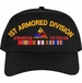 1st Armored Division Afghanistan Veteran Embroidered Cap with Ribbons