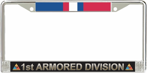 1st Armored Division Kosovo Veteran Service Ribbon License Plate Frame