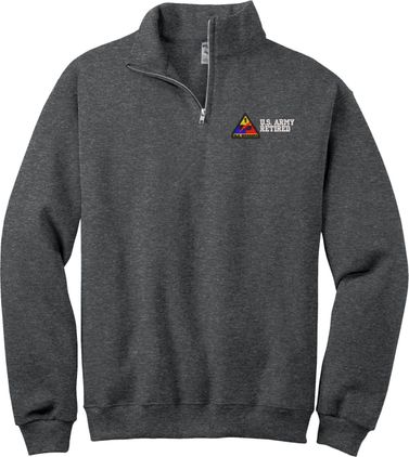 1st Armored Division Retired Black Quarter-Zip Pullover 2X-Large