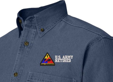 1st Armored Division Retired Denim Shirt