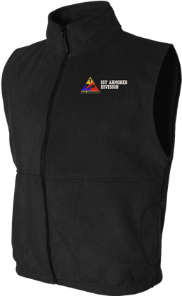 1st Armored Division Full-Zip Fleece Vest