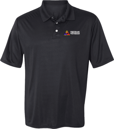 1st Armored Division Vietnam Veteran Moisture Wicking Polo