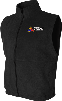 1st Armored Division Vietnam Veteran Full-Zip Fleece Vest