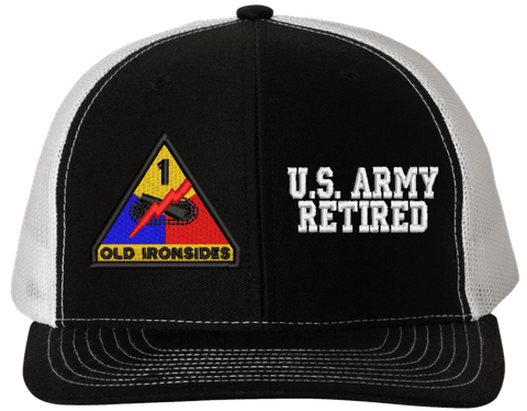 1st Armored U.S. Army Retired Split Cap