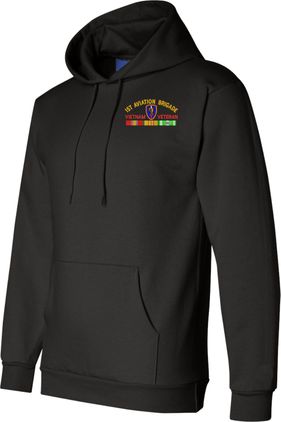1st Aviation Brigade Vietnam Veteran with Ribbons Embroidered Hoodie