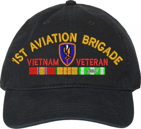 1st Aviation Brigade Vietnam Veteran with Ribbons Unstructured Dad Cap