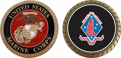 1st Battalion 1st Marines Division "First of the First" Challenge Coin