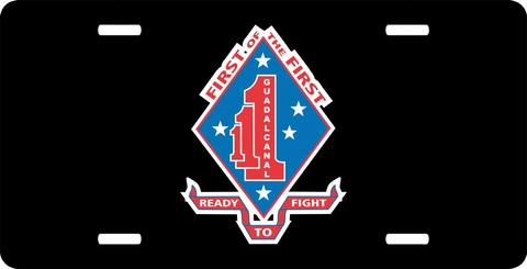 1st Battalion 1st Marines Division "First of the First" License Plate