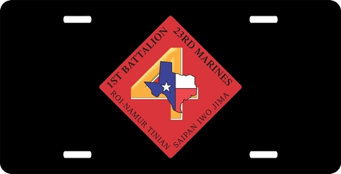 1st Battalion 23rd Marines License Plate