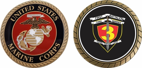 1st Battalion 3rd Marines Challenge Coin