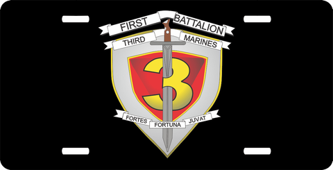 1st Battalion 3rd Marines License Plate