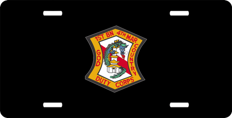 1st Battalion 4th Marines License Plate