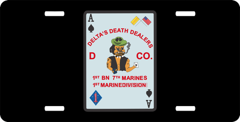 1st Battalion 7th Marines 1st Marine Division License Plate