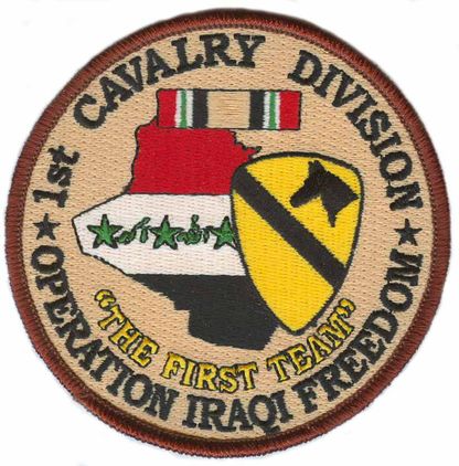 1st Cavalry 4" Operation Iraqi Freedom Patch