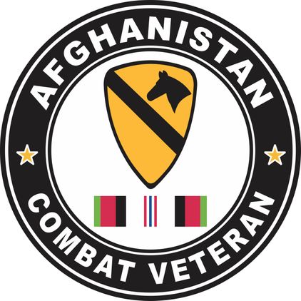 1st Cavalry Division Afghanistan Combat Veteran Decal