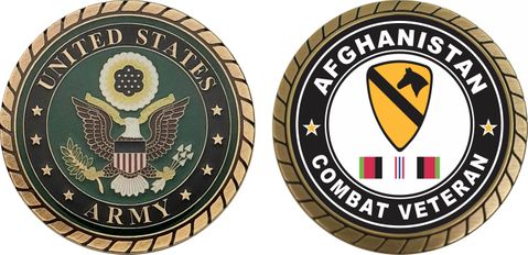 1st Cavalry Division Afghanistan Combat Veteran Challenge Coin