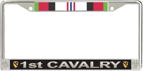1st Cavalry Division Afghanistan Veteran Service Ribbon License Plate Frame