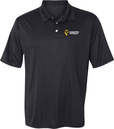 1st Cavalry Division Afghanistan Veteran Moisture Wicking Polo