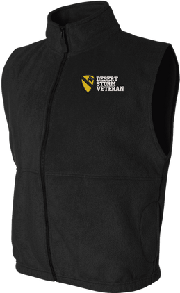 1st Cavalry Division Desert Storm Veteran Full-Zip Fleece Vest