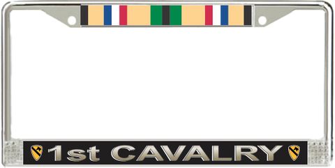 1st Cavalry Division Gulf Veteran Service Ribbon License Plate Frame