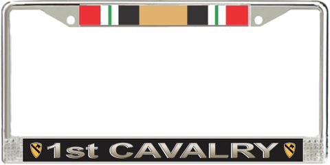 1st Cavalry Division Iraq Veteran Service Ribbon License Plate Frame