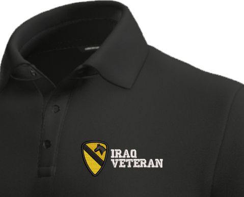 1st Cavalry Division Iraq Veteran Moisture Wicking Polo