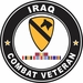1st Cavalry Division Iraq with GWOT Ribbons Combat Veteran Decal