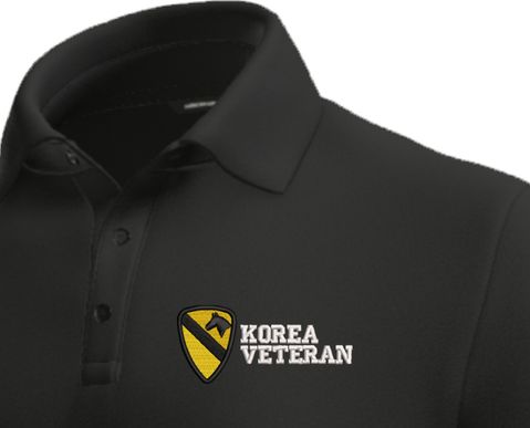 1st Cavalry Division Korea Veteran Moisture Wicking Polo