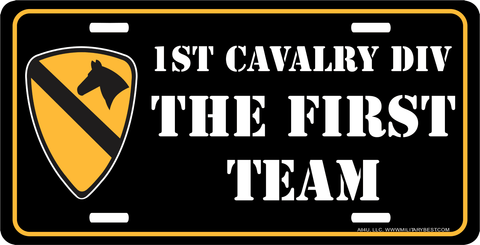 1st Cavalry Division License Plate