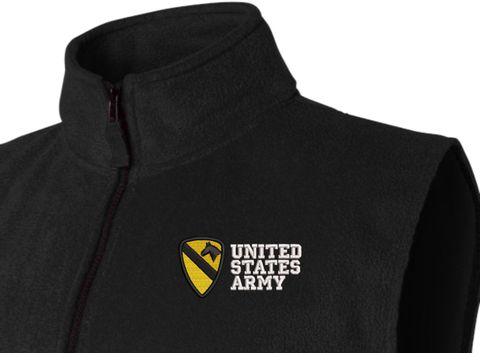 1st Cavalry Division United States Army Full-Zip Fleece Vest