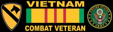 1st Cavalry Division Vietnam Combat Veteran Bumper Sticker
