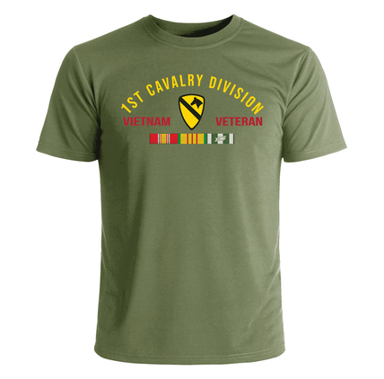 1st Cavalry Division Vietnam Veteran with Ribbons T-Shirt