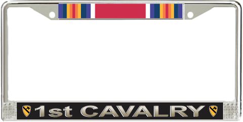 1st Cavalry Division WW2 Veteran Service Ribbon License Plate Frame