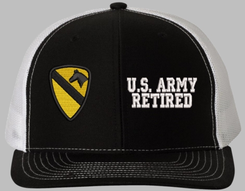 1st Cavalry U.S. Army Retired Split Cap