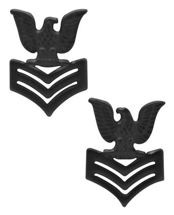 1st Class - E-6 - Regulation Collar/Cap Device Subdued Finish