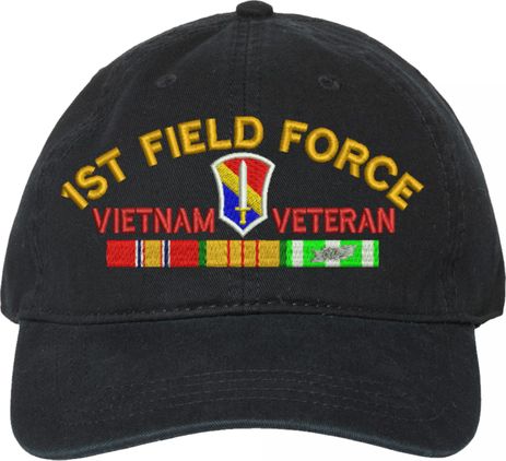 1st Field Force Vietnam Veteran with Ribbons Unstructured Dad Cap