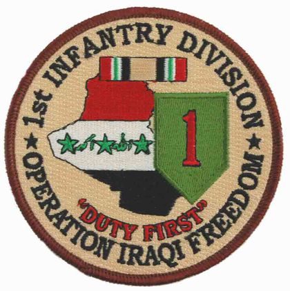 1st Infantry 4" Operation Iraqi Freedom Patch