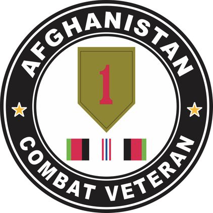 1st Infantry Division Afghanistan Combat Veteran Decal