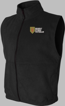 1st Infantry Division Desert Storm Veteran Full-Zip Fleece Vest