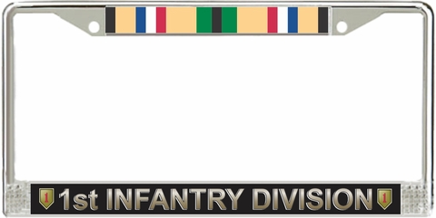 1st Infantry Division Gulf War Veteran Service Ribbon License Plate Frame