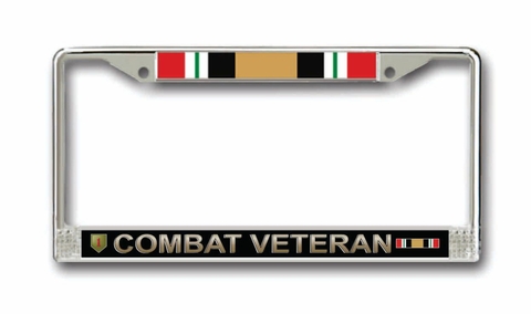 1st Infantry Division Operation Iraqi Freedom Combat Veteran License Plate Frame