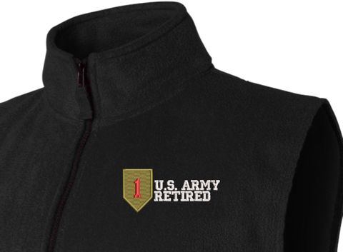 1st Infantry Division Retired Full-Zip Fleece Vest