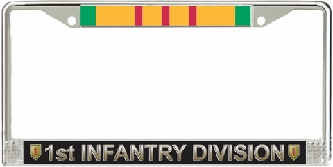 1st Infantry Division Vietnam Veteran Service Ribbon License Plate Frame