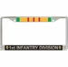 1st Infantry Division Vietnam Veteran Service Ribbon License Plate Frame