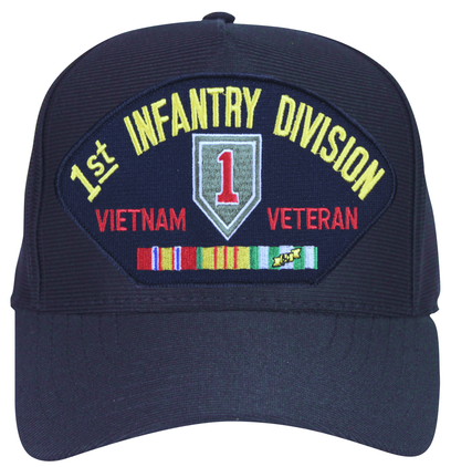 1st Infantry Division Vietnam Veteran with Patch and Ribbons Ball Cap