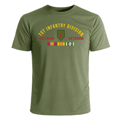 1st Infantry Division Vietnam Veteran with Ribbons T-Shirt