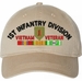 1st Infantry Division Vietnam Veteran with Ribbons Unstructured Dad Cap